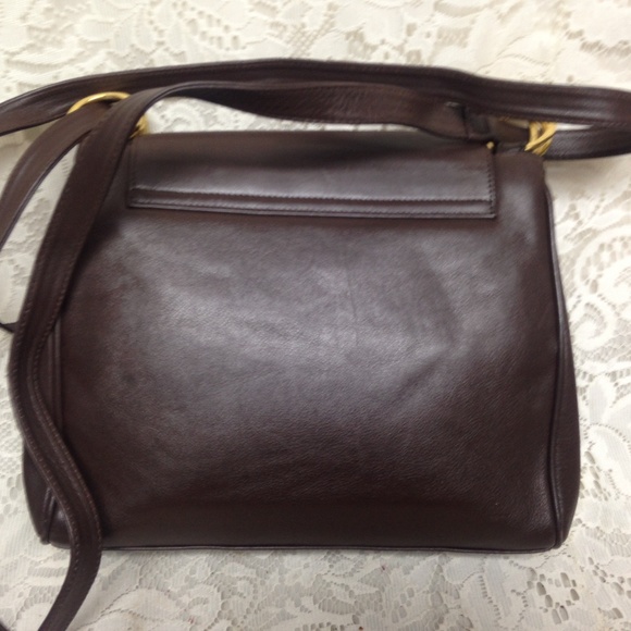 Paloma Picasso- Tiffany’s Designer, Italy Brown Leather Handbag-Shoulder Bag - Picture 4 of 8